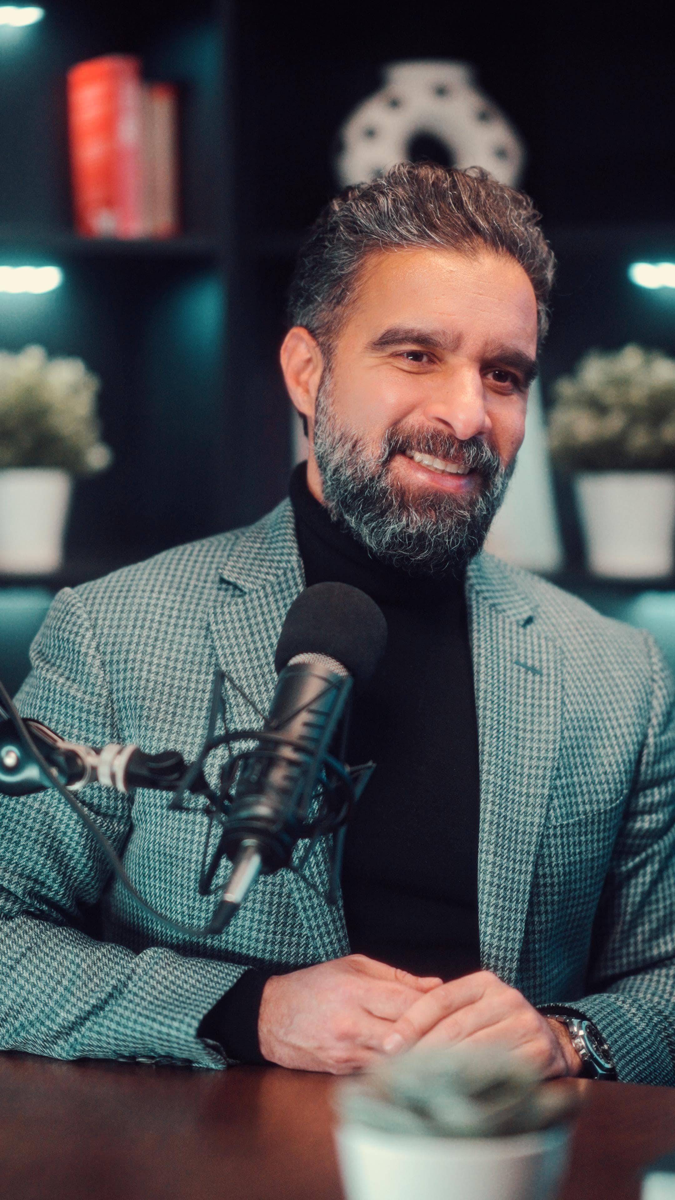 Prof. Jamal speaking during a podcast interview